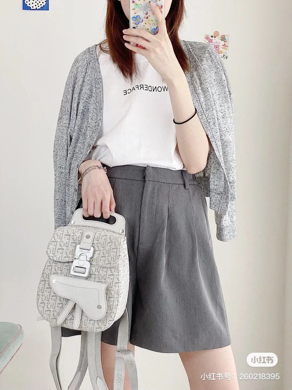 Dior White Monogram Mini Backpack